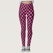 Polka Dots Geometrische elke kleur op zwart Leggings (Voorkant)
