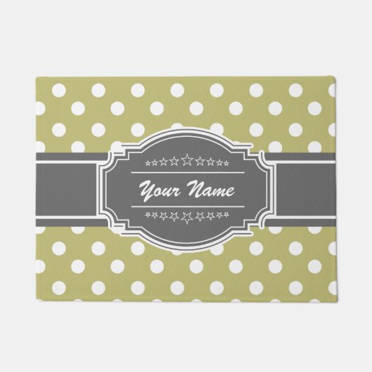 Polka Dots gepersonaliseerd Deurmat (Voorkant)