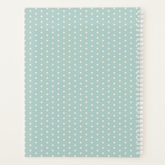 Polka Dots gepersonaliseerd Planner (Achterkant)