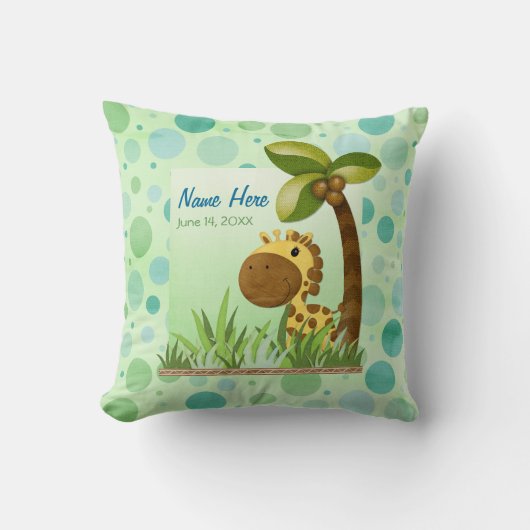 Polka Dots Giraffe Keepsake Kussen (Voorkant)