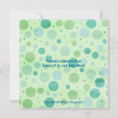 Polka Dots Giraffe - Neutraal Baby shower Kaart (Achterkant)