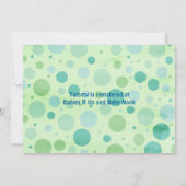 Polka Dots Giraffe - Neutraal Baby shower Kaart (Achterkant)