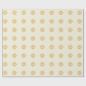 Polka Dots Glitter Creamy Spark Bridal Champaigne Cadeaupapier (Vlak)