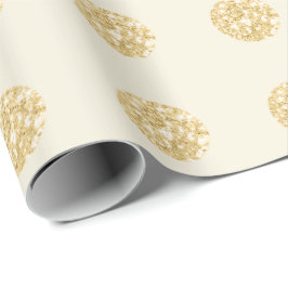 Polka Dots Glitter Creamy Spark Bridal Champaigne Cadeaupapier
