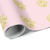 Polka Dots Glitter Pink Spark Bridal Champaigne Cadeaupapier (Rol Hoek)