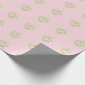 Polka Dots Glitter Sparkly Pastel Blush Ivory Cadeaupapier (Hoek)