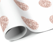 Polka Dots Glitter White Spark Gold Bridal Weddens Cadeaupapier (Rol Hoek)