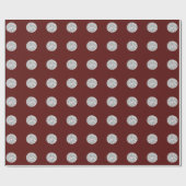 Polka Dots Glitter Zilver Grijs Grijs Bourgogne Ma Cadeaupapier (Vlak)