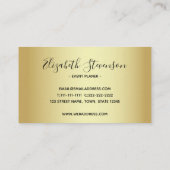 Polka Dots Golden Black Stijlvol Modern Glam Fancy Visitekaartje (Achterkant)