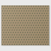 Polka dots goud en zwart patroon chique cadeauverp cadeaupapier (Vlak)