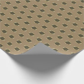 Polka dots goud en zwart patroon chique cadeauverp cadeaupapier (Hoek)