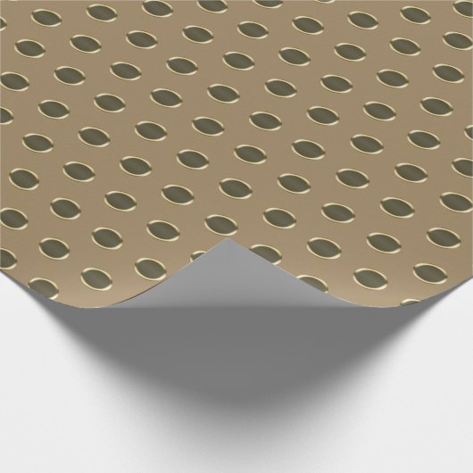 Polka dots goud en zwart patroon chique cadeauverp cadeaupapier (Hoek)