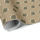 Polka dots goud en zwart patroon chique cadeauverp cadeaupapier (Rol Hoek)