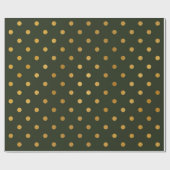 Polka Dots Goud Groen Cali Woodland Salvia Cadeaupapier (Vlak)