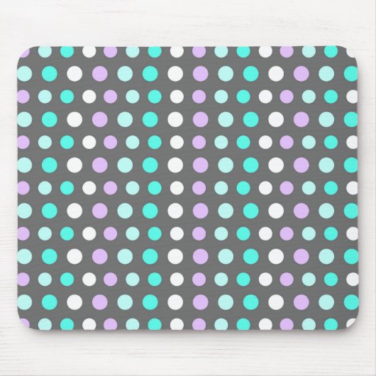 Polka Dots - Gray Mousepad Muismat (Voorkant)
