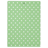 Polka Dots Green en White Klembord (Achterkant)