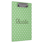 Polka Dots Green en White Klembord (Rechts)