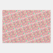 Polka Dots Green & Red Kerstman gecoördineerd Inpakpapier Vel (Voorkant 2)