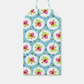  Polka Dots Greenery Red Rose Flowers Cadeaulabel (Voorkant)