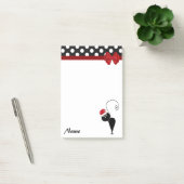 Polka dots grillige grappige kerst kat monogram post-it® notes (Kantoor)