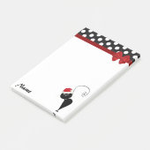 Polka dots grillige grappige kerst kat monogram post-it® notes (Schuin)