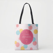 Polka Dots Happy Moederdag | CANVAS TAS (Voorkant)
