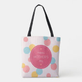 Polka Dots Happy Moederdag | CANVAS TAS (Achterkant)