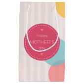 Polka Dots Happy Moederdag | Gift Bag Klein Cadeauzakje (Voorkant)