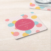 Polka Dots Happy Moederdag | ONDERZETTER (Schuin)