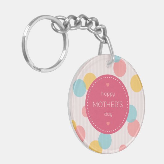 Polka Dots Happy Moederdag | SLEUTELHANGER (Voorkant Links)