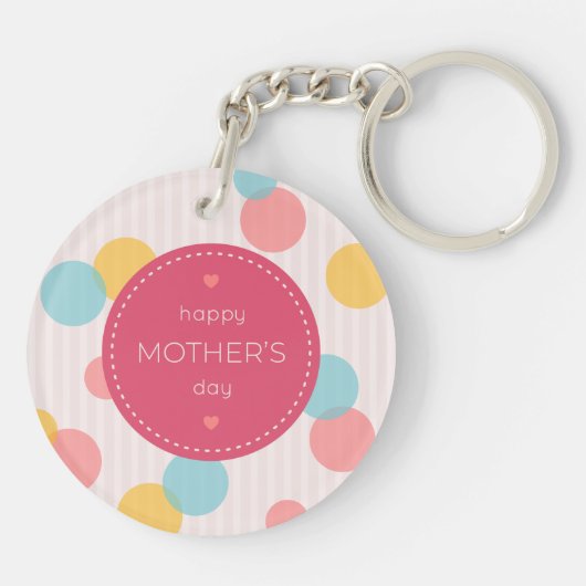 Polka Dots Happy Moederdag | SLEUTELHANGER (Achterkant)