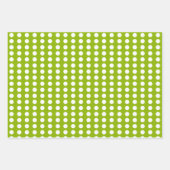 Polka dots hartjes witte appel groen inpakpapier vel (Voorkant)
