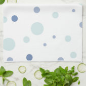 Polka Dots in Blue en Green Theedoek (Gevouwen)