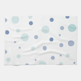 Polka Dots in Blue en Green Theedoek