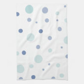 Polka Dots in Blue en Green Theedoek (Verticaal)