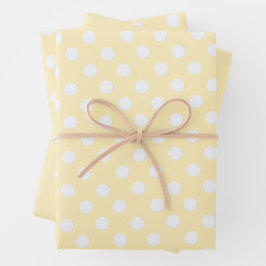 polka dots in butter  yellow inpakpapier vel