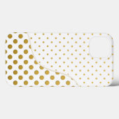 Polka Dots in Gold en White Case-Mate iPhone Case (Achterkant (horizontaal))