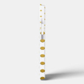 Polka Dots in Gold en White Case-Mate iPhone Case (Achterkant / Links)