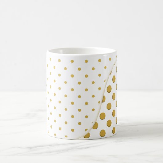 Polka Dots in Gold en White Koffiemok (Center)