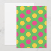 Polka Dots in Lime Green Hot Roze en Geel Kaart (Voorkant / Achterkant)