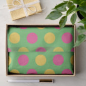Polka Dots in Lime Green Hot Roze en Geel Tissuepapier (Geschenk)