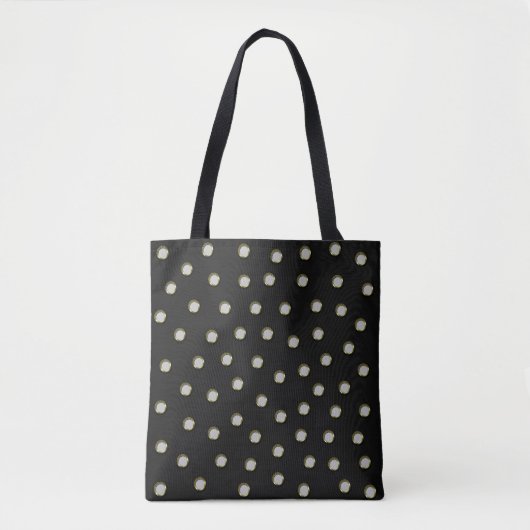 Polka Dots in LtGrey Recsed Metallic Design Kijk Tote Bag (Voorkant)