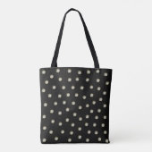 Polka Dots in LtGrey Recsed Metallic Design Kijk Tote Bag (Achterkant)