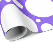 Polka Dots in Paars en wit Cadeaupapier (Rol Hoek)