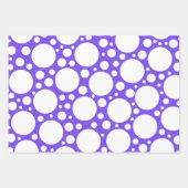 Polka Dots in Paars en wit Inpakpapier Vel (Voorkant 3)