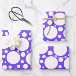 Polka Dots in Paars en wit Inpakpapier Vel
