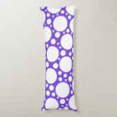Polka Dots in Paars en wit Lichaamskussen (Voorkant Verticaal)