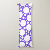 Polka Dots in Paars en wit Lichaamskussen (Achterkant (Verticaal))