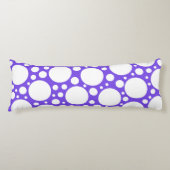 Polka Dots in Paars en wit Lichaamskussen (Voorkant)
