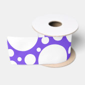 Polka Dots in Paars en wit Satijnen Lint (Spoel)